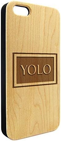 Genuine Maple Wood Organic YOLO You Only Live Once Snap-On Cover Hard Case for iPhone 6 Plus by heywan