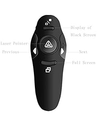 BEBONCOOL RF 2.4 GHz Presentador inalámbrico   control remoto USB para presentaciones de PowerPoint PPT
