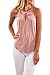 Pxmoda Women Summer Sleeveless Vest T Shirt Blouse Casual Stretch Spaghetti Strap Tank Solid Tops, Small, Pink