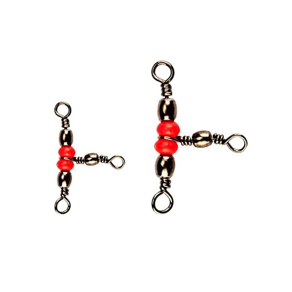 50Pcs-10-41mm-81lbs-3-Way-Red-Brass-Fishing-Barrel-Triple-Swivels-Fishing-Tackle