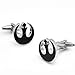Sirius Jewelry Mens Cufflinks Black Star Wars Rebel Alliance Symbol Cufflinks for Mens with Nice Case