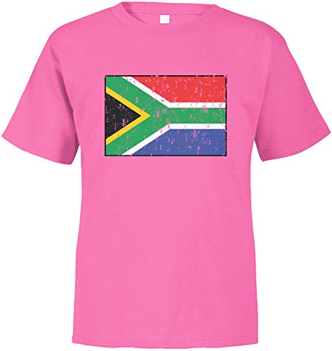 Amdesco South Africa Flag South African Toddler T-Shirt, Pink 5T