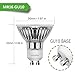 Ustellar GU10 LED Bulbs, 3.5W (50W Equivalent), 350lm, 3000K Warm White, 120° Beam Angle, Spotlight MR16 LED Light Bulbs, Recessed Lighting, downlight, 6 Pack
