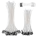 Hestya 100 Pieces Candle Wicks Pre-Waxed Wick with Candle Wick Centering Device for DIY Candle Making, 6 Inch and 8 Inch Long