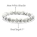 Amandastone Natural White Howlite Gemstone 8mm Round Beads Stretch Bracelet 7 Inch