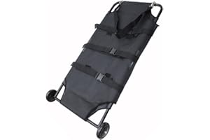 PreAsion 45" X 22" Heavy Duty Dog Stretcher with Wheels- Pet Transport Stretcher for Large Animals, Emergency Carry Stretcher with 350LB Weight Capacity