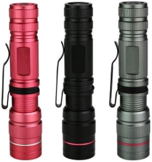 Ledsniper Pack of 3 Flashlights, 500 Lumens Small Flashlight Super Bright Zoomable Mini Pocket LED Flashlight with Clip, 3 Modes for Outdoors and Indoors (Camping, Hiking, Emergency, &amp; Kids)