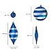 ITART 70ct Christmas Tree Ball Ornaments Decorations Shatterproof Balls and Finial Drops Assortment for Xmas Trees, Wedding, Themed Parties Decoration (Blue, Silver and White)