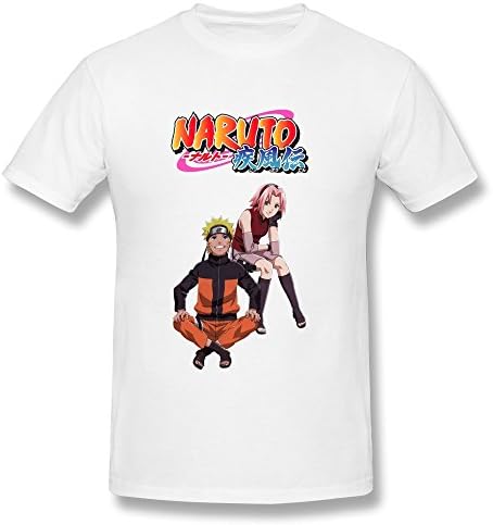 WSB Men's T Shirt Fashion Naruto Ninja Custom Made Tees White Size S