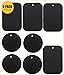 Kebelo [8 Pack] Mount Metal Plate for Magnetic Mount (4 Round + 4 Rectangular) Thin Cradle-Less Replacement with 3M Adhesive (Black)