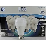 GE 60W Replacement Soft White LED 8 Pack