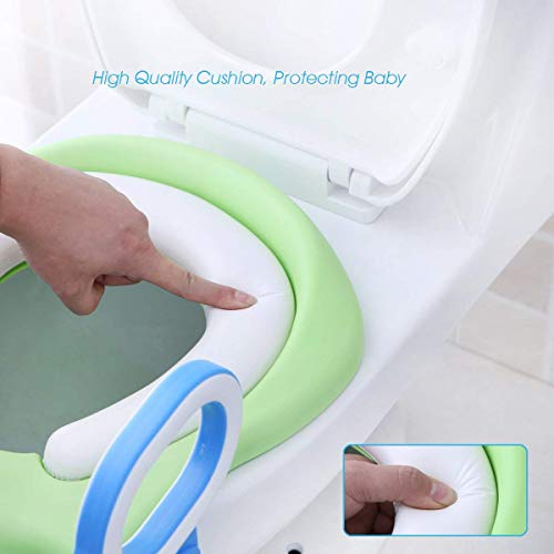 image for IntelligentBaby Potty Training Seat with Steps - Blue and Green Toddle