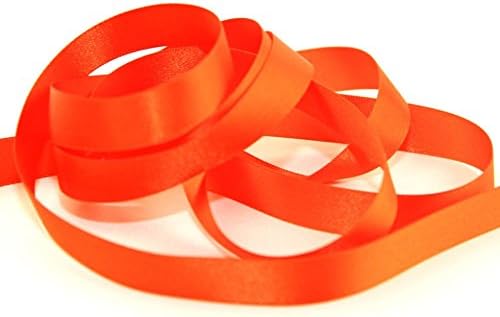 10mm Berisford Double Faced Satin Ribbon 42 Orange Delight - per 20 metre roll
