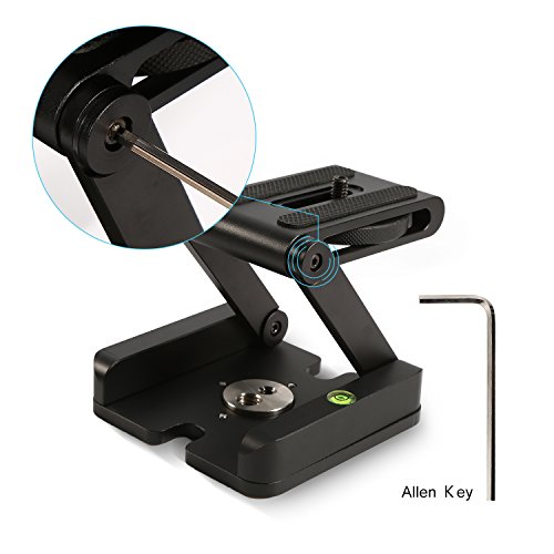 Yosoo-Aluminum-Alloy-Folding-Z-Flex-Tilt-Head-Camera-Bracket-Quick-Release-Plate-Tripod-Ball-Head-with-Spirit-Level-For-Canon-Nikon-Sony-Camera-Camcorder-Tripod