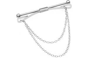 Shirt Tie Pins Clip Collar Bar Pins Men Shirt Collar Clip with Chain Necktie Clip Bar Chain Men Suit Accessories for Wedding 