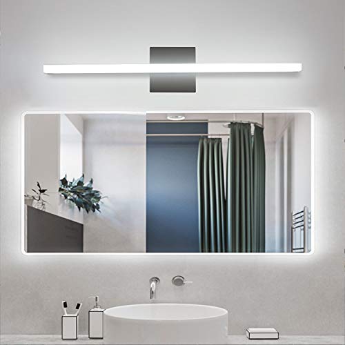Combuh Led Bathroom Vanity Light Black Mirror Lighting Fixture 24 Inch 14w Wall Light Indoor Wall Lamp Modern Cool White 6000k Pricepulse