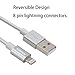 iPhone Charger, YEONPHOM 3Pack 6FT Nylon Braided Lightning to USB Cable 8-Pin Data Sync Cord for iPhone 7/7plus/6/6s/5/5S/5C/SE/Plus,iPad 4,iPad Air 1/2/Pro,iPad Mini,Compatible with iOS9. (Silver)