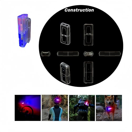 Jonurphy LED Blinklicht Sicherheitslicht,7 Modi,geeignet für Läufer,Spaziergänger,Radfahrer,Polizisten im Dienst,das Beste visuelle Zubehör für Sicherheitswarnungen