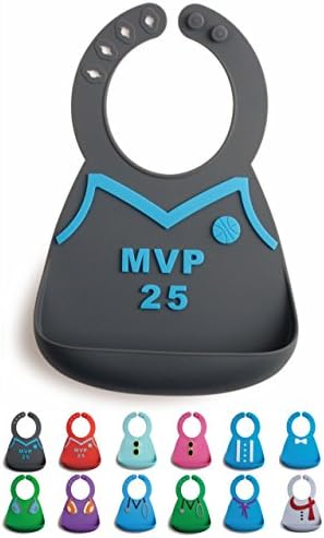 Bibiroo Silicone Baby Bibs, BPA/PVC/Phthalate Free, Food Catch Pocket, Waterproof, Soft, Adjustable, Lightweight