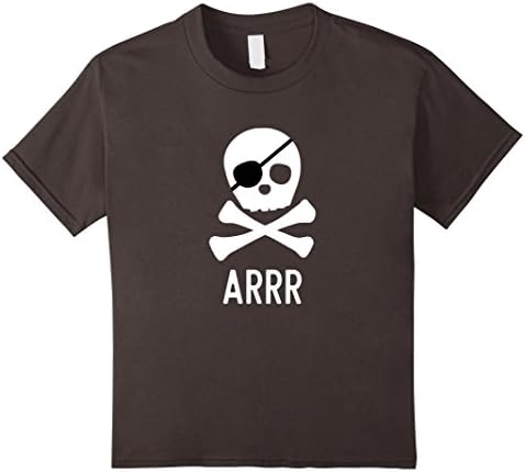 unisex-child Pirate shirt kids or adults Skull and Crossbones boys Tshirt 4 Asphalt