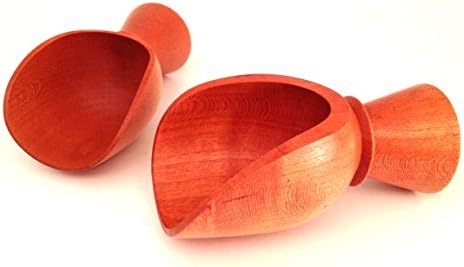 Hand-Turned Cherry Wood Coffee Bean Scoop - Small (2 tbsp)