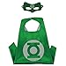 Superhero CAPE & MASK SET Kids Childrens Halloween Costume Green Lantern