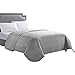 HollyHOME Luxury Checkered Super Soft Solid Single Pinsonic Bed Quilt Bedspread Bed Cover, Grey, King