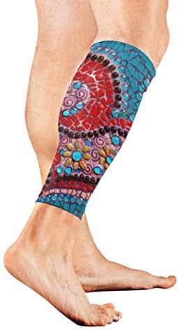Leg Sleeve Love System Compression Socks Support Non Slip Calf Sleeves Pads - Improve Circulation for Shin Splint, Calf Pain Recovery, Running, Cycling, Travel, 1 Pair