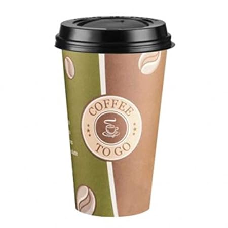 100 Stk. Kaffeebecher Premium Coffee to go mit Deckel, Pappe beschichtet 400 ml
