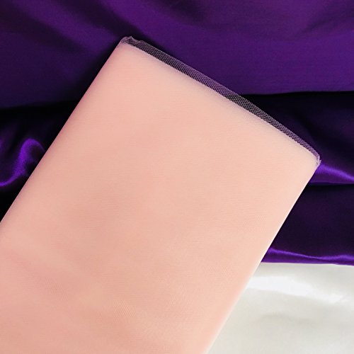 Ohah Craft Tulle Fabric Bolt 54 inch Wide x 40 Yards Long (Blush)