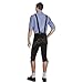 Gaudi-leathers Men's German Trachten Lederhosen Trousers long, Costumes for Bavarian Oktoberfest, Carnival or Halloween, in Black