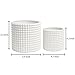 MyGift 6 Inch Ceramic Round Planter Pot, Set of 2 Vintage-Style White Ceramic Flower Pots, Indoor Hobnail Textured Cylindrical Succulent Plant Containers