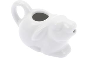 SEWCHICS Porcelain Bunny Shaped Ceramic Milk Jug Creamer Pitcher Lightweight for Restaurant and Home