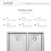 ZUHNE 32-Inch Stainless Steel Undermount Kitchen Sink Double Bowl 16 Gauge (60/40 Low Divide)