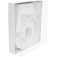 8" Small Cardboard Number with Box and Cover Sweet Tray Container Packaging Paper Mache Cutouts (5)