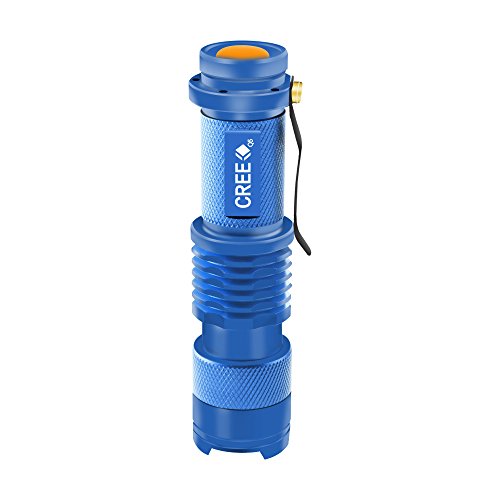 Enjoydeal Blue Portable Mini CREE Q5 Zoomable 1200 Lumen LED Flashlight Torch Lamp AA