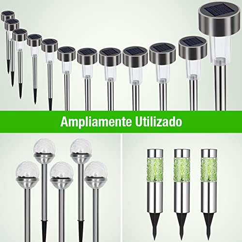 EBL Pilas AAA Recargables Solar de Luces Solares Jardín 1200 Ciclos para Luz Solar Césped, Iluminación de Caminos - 20 Unidades de 1,2V NIMH