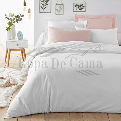 Ropa De Cama | 100% Cotton 1000 Thread Count | 3 PC Duvet Cover Set | Egyptian Long-Staple | Hotel Quality | UK Super-King White Color