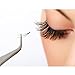 Tweezers for Eyelash Extensions - Set of 3 - Strong Grip, Stainless Steel, Tube Case. Needlepoint for Ingrown Hair, Eyebrow Shaping, Extractions. Great for Tiny Electronic Components