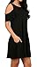 OFEEFAN Women's Off The Shoulder Summer Swing Tank Sundress Black S