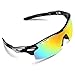 Ewin E11 Polarized Sports Sunglasses with 4 Interchangeable Lenses for Men Women Golf Baseball Volleyball Fishing Cycling Driving Running Glasses