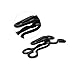 Maosifang 100 Pairs Sewing Hooks and Eyes Closure for Bra Clothing Trousers Skirt Sewing DIY Craft,3 Sizes(Silver and Black)
