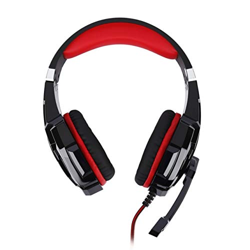 Dalkeyie G9000 Over-Ear Gaming Headset 3.5mm Game Headphone Earphone with Microphone LED Light for Laptop Tablet Mobile Phones Headband - Thumbnail 5