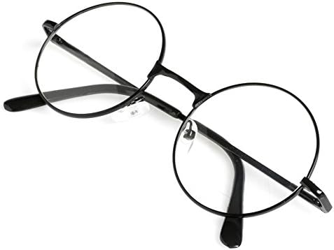Magicub Retro Unisex Round Presbyopic Reading Glasses Metal Frame Personality Eyeglass 1.0 ~4.0 (BK 3.0)