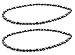 PURPLE WHALE Hematite Ankle Bracelets for Women, Men | Stone Beaded Bracelets Anklet for Meditation | 2 Pcs (Black)