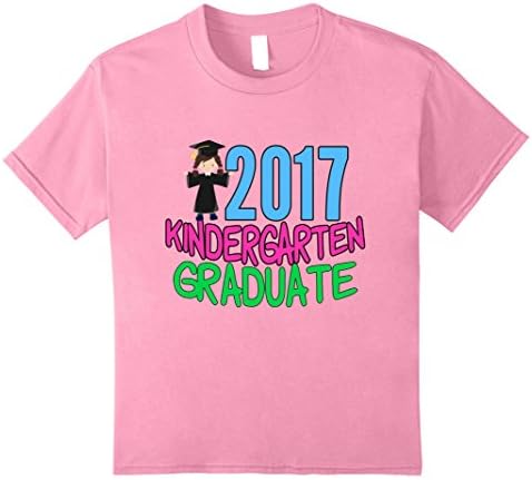 Kids 2017 Kindergarten Graduate Girl T-Shirt 10 Pink