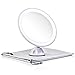 Keen Edge Home Magnifying Mirror with Light, Daylight LED Travel and Home Makeup Vanity Mirror, 7x Concave Rechargeable Portable (7 inches)