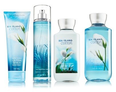 Sea Island Cotton Gift Set Signature Collection - Bath & Body Works - Body Lotion - Fragrance Mist - Body Cream & Shower Gel Full Size