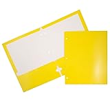 JAM PAPER Laminated Two Pocket Glossy 3 Hole Punch