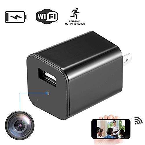 WiFi Mini Hidden Spy Camera 1080P HD Motion Detection Charger Camera Wireless Home USB Security Camera with Charger WiFi Hidden Charger Camera Nanny Cam Live Feed Remote Control with App (Best Usb Camera App)